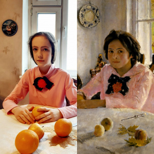 "Девочка с персиками", В.Серов